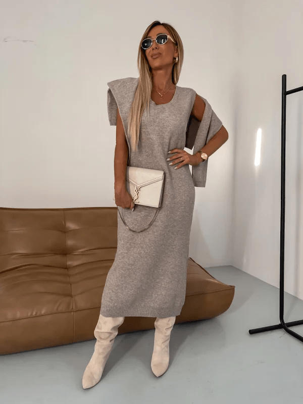Armintha | Layered Turtleneck Dress Set