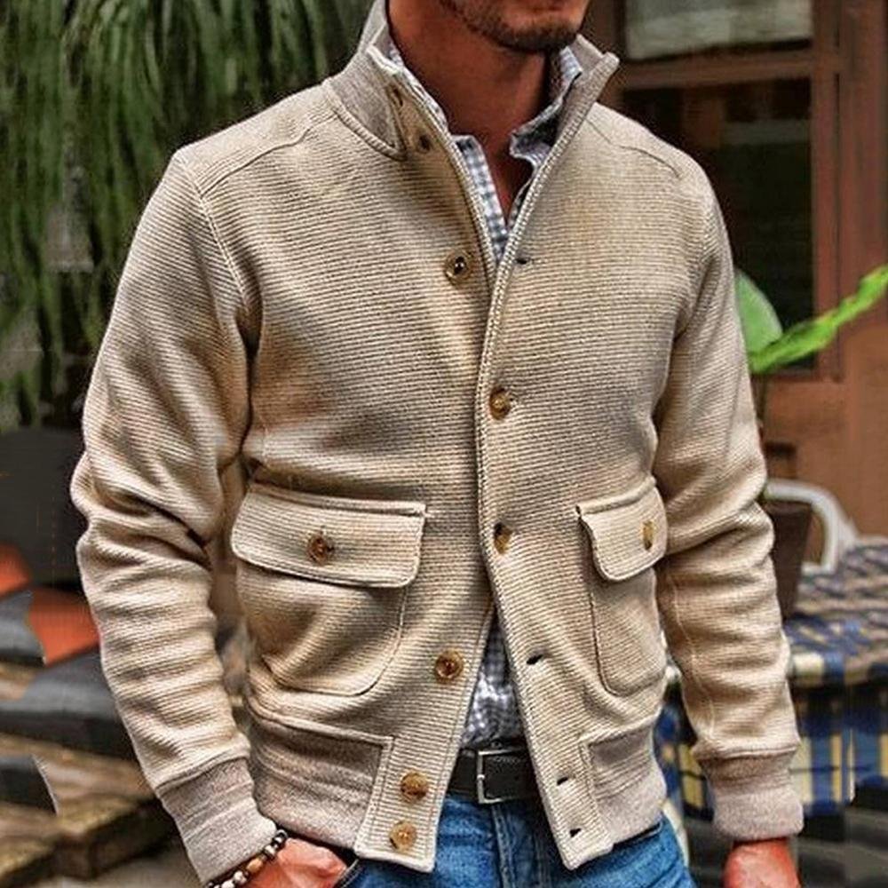Baylor | Cozy Knit Stand Collar Jacket