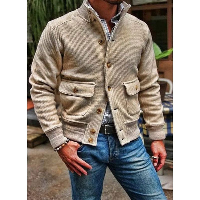 Baylor | Cozy Knit Stand Collar Jacket