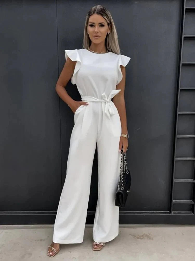 Emelind | Elegant Ruched Sleeve Jumpsuit