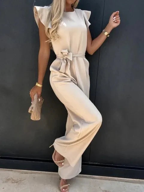 Emelind | Elegant Ruched Sleeve Jumpsuit