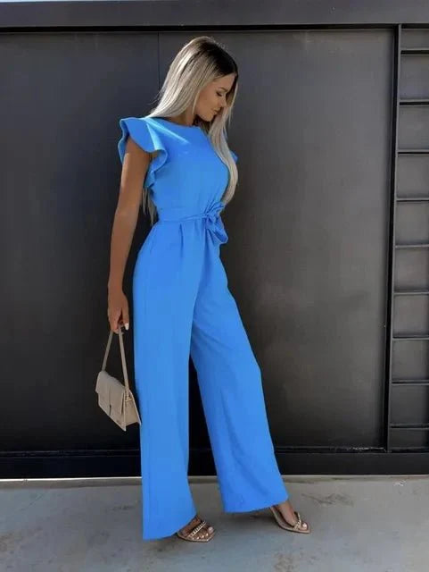 Emelind | Elegant Ruched Sleeve Jumpsuit