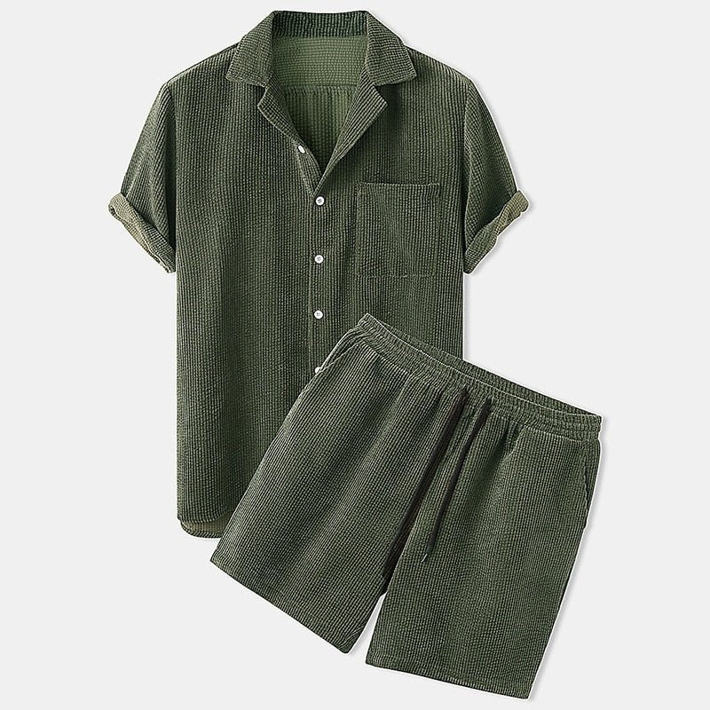 Drayven | Corduroy Shirt and Shorts Set
