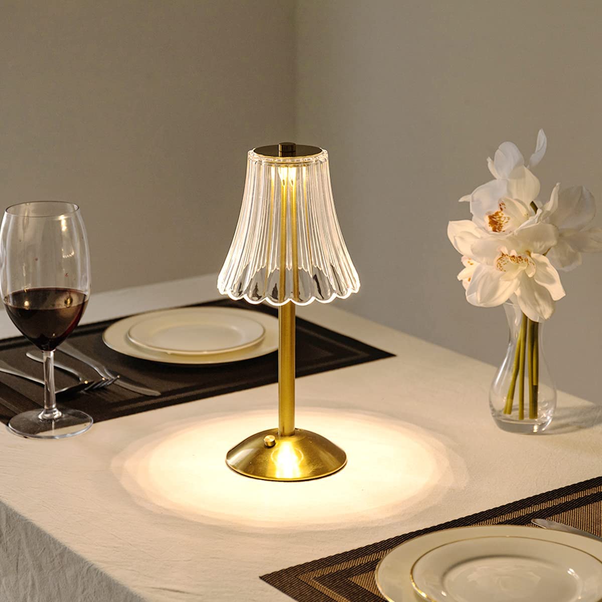 Pharos | Elegant Gold-Crystal Table Lamp