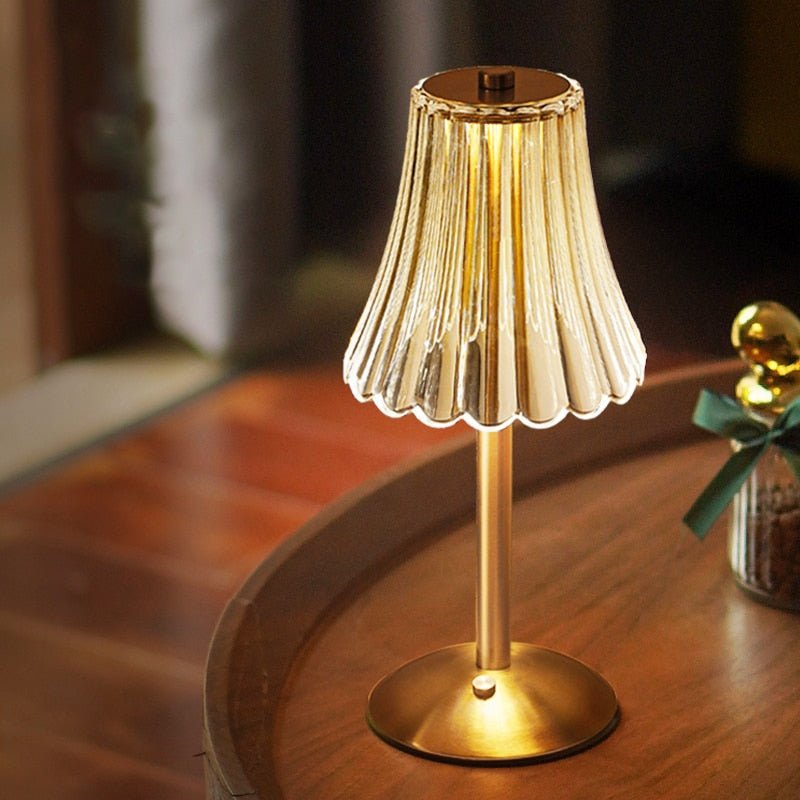 Pharos | Elegant Gold-Crystal Table Lamp
