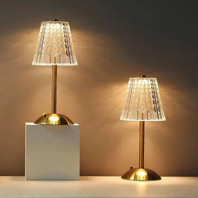 Pharos | Elegant Gold-Crystal Table Lamp