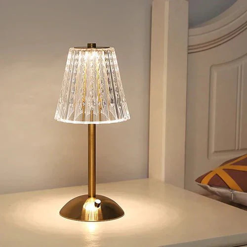 Pharos | Elegant Gold-Crystal Table Lamp