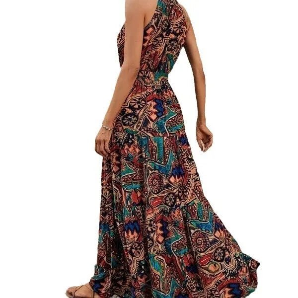 Elanora | Halter Neck Printed Maxi Dress
