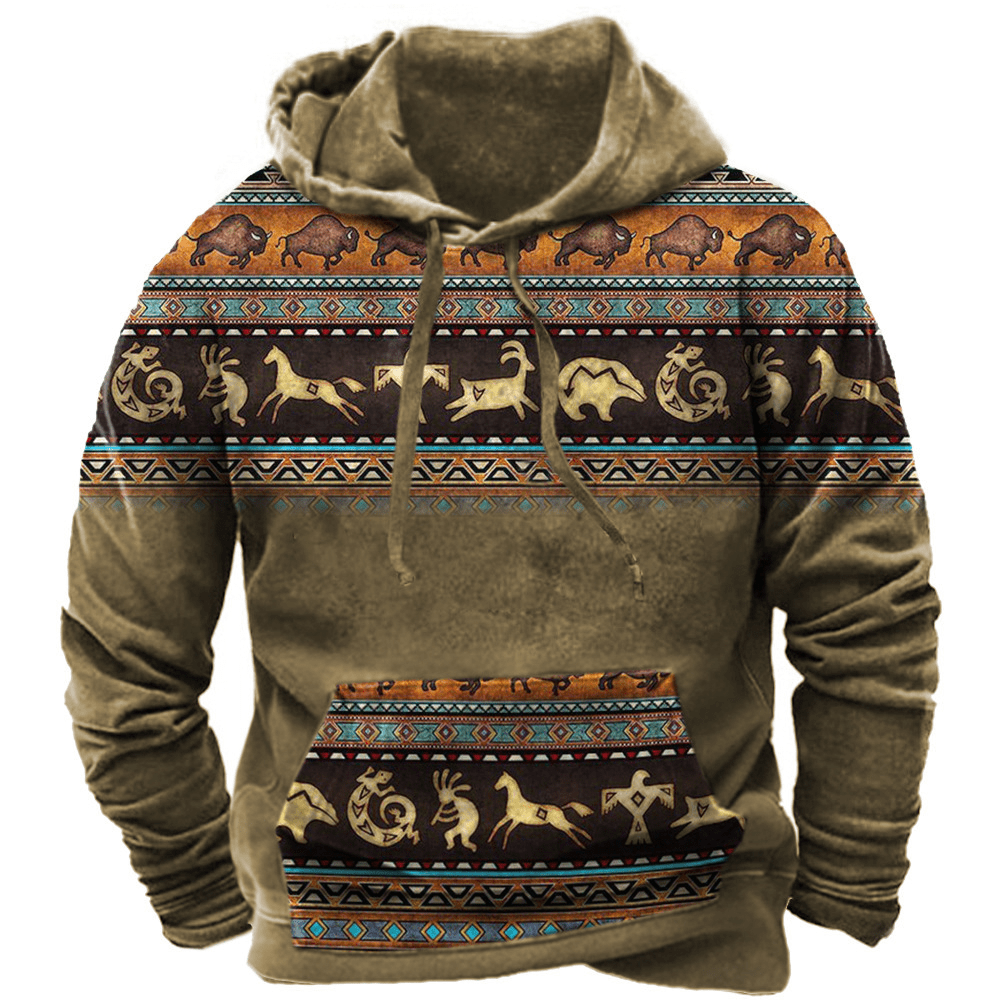 Brooks | Tribal Pattern Aztec Hoodie