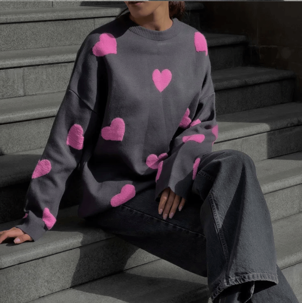Lunavyn | Mini Heart Knit Sweater