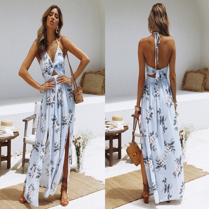 Serelina | Boho Maxi Dress with Double Slit