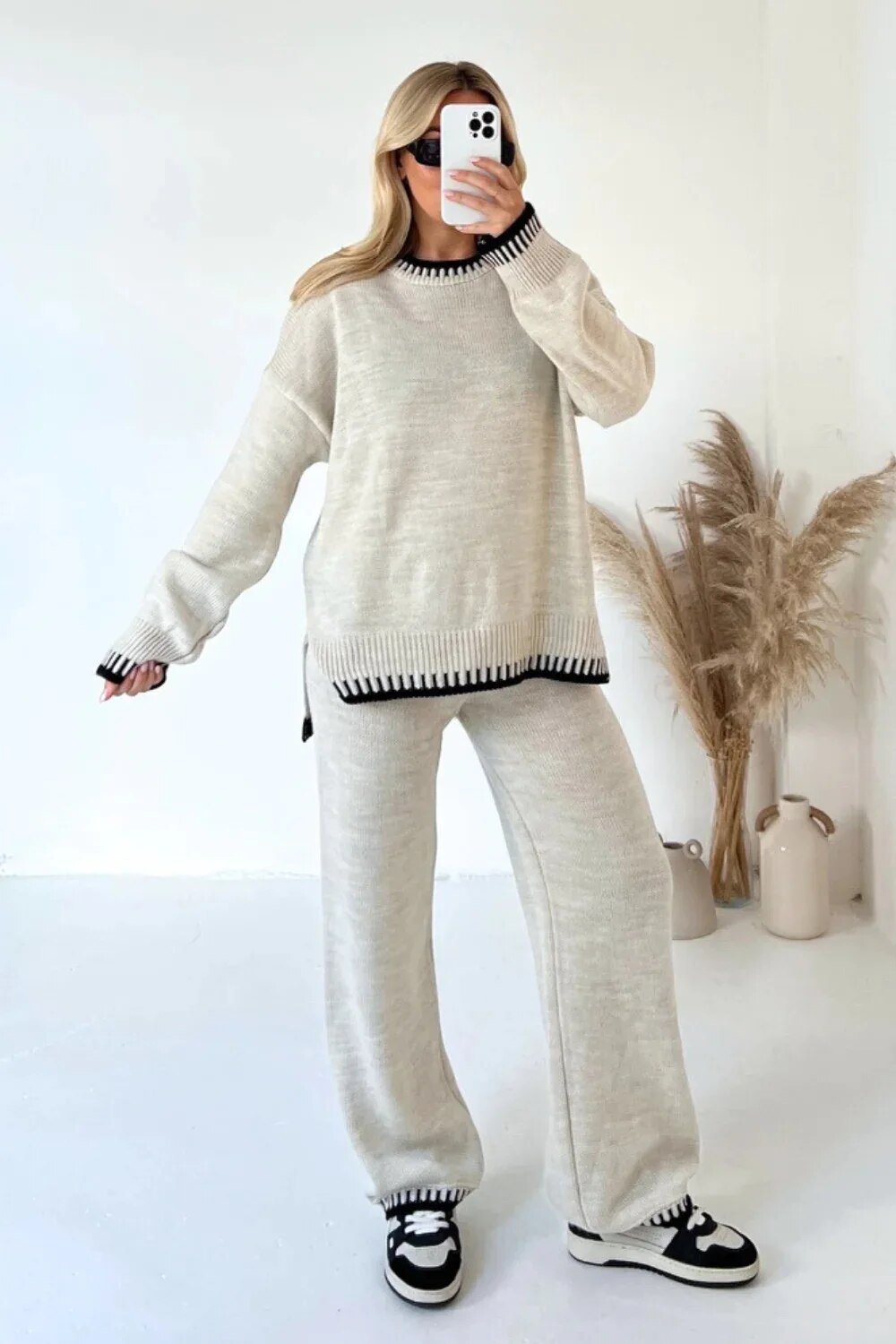 Yrsa | Soft Knit Sweater and Trouser Set