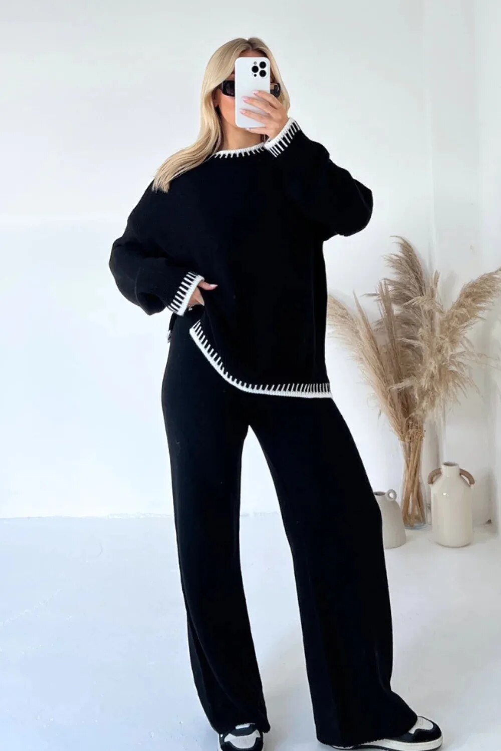 Yrsa | Soft Knit Sweater and Trouser Set