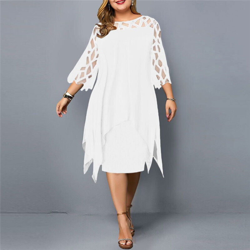 Elinor - Elegant Plus Sizes  Midi Dress
